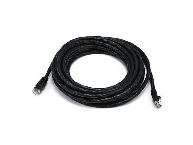 Monoprice Cat5e Ethernet Patch Cable - 20 Feet - Black Network Internet Cord - RJ45, Stranded, 350Mhz, UTP, Pure Bare Copper Wire, 24AWG
