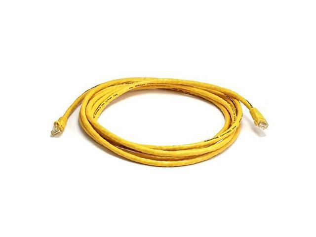 Monoprice Cat5e Ethernet Patch Cable - Network Internet Cord - RJ45, Stranded, 350Mhz, UTP, Pure Bare Copper Wire, 24AWG, 10ft, Yellow
