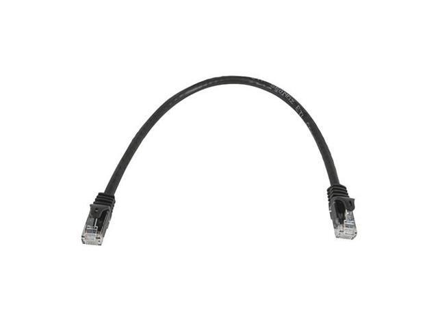 Monoprice Flexboot Cat5e Ethernet Patch Cable - Network Internet Cord - RJ45, Stranded, 350Mhz, UTP, Pure Bare Copper Wire, 24AWG, 0.5ft, Black