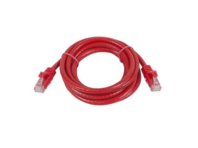 Monoprice Cat5e Ethernet Patch Cable - 7 Feet - Red Network Internet Cord - RJ45, Stranded, 350Mhz, UTP, Pure Bare Copper Wire, 24AWG - Flexboot...