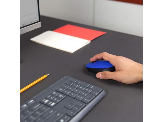 Logitech M170 Wireless Mouse for PC, Mac, Laptop, 2.4 GHz with USB Mini Receiver, Optical Tracking, 12-Months Battery Life, Ambidextrous - Blue