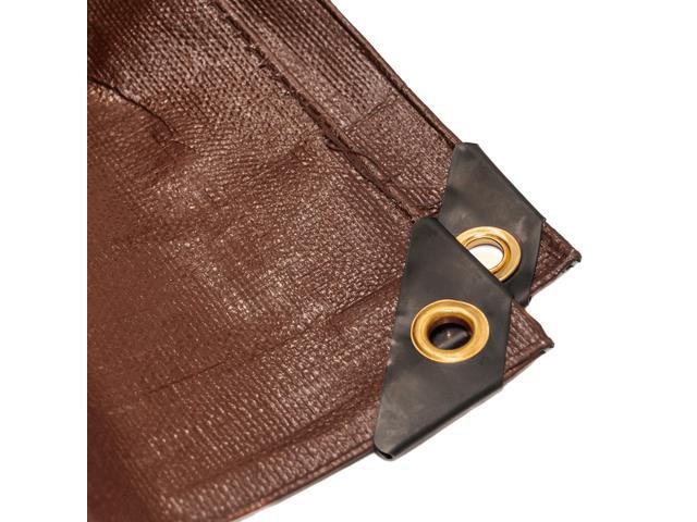 6 ft. x 20 ft. super heavy duty 8 oz. brown tarps 16 mil thick