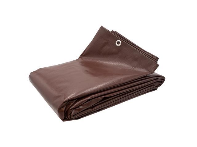 6 ft. x 20 ft. super heavy duty 8 oz. brown tarps 16 mil thick