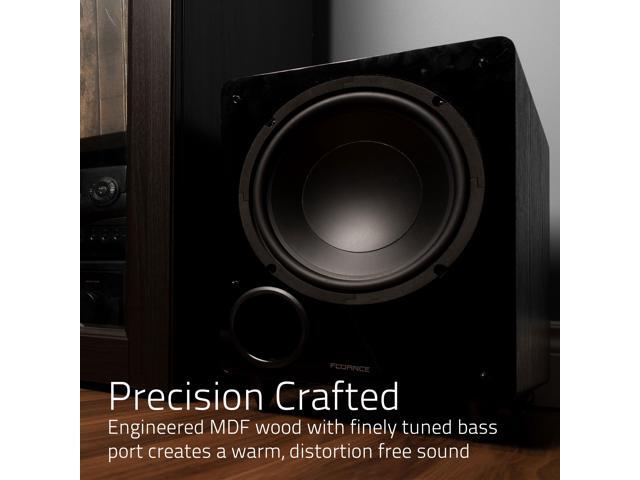 Fluance DB10W 10-inch Low Frequency Powered Subwoofer for Home Theater (Natural Walnut) - image 8