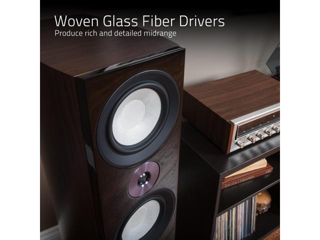 Fluance Reference High Performance 3-Way Floorstanding Loudspeakers with Down-firing 8 Subwoofers for 2-Channel Stereo Listening or Home Theater System - Walnut/Pair (XL8FW) - image 5