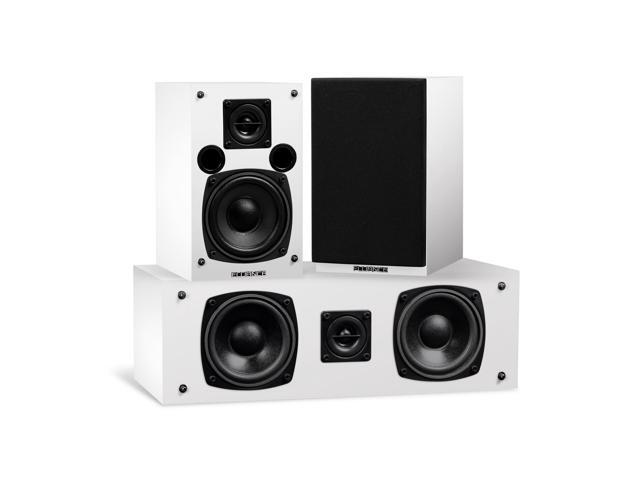 Fluance Elite High Definition Compact Surround Sound Home Theater 5.0 Channel Speaker System including 2-Way Bookshelf Center Channel and Rear Surround Speakers - White (SX50WHC) - image 3