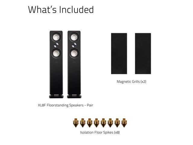 Fluance Reference High Performance 3-Way Floorstanding Loudspeakers with Down-firing 8 Subwoofers for 2-Channel Stereo Listening or Home Theater System - Walnut/Pair (XL8FW) - image 7