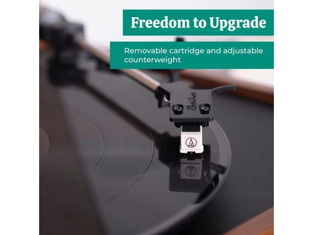 Electrohome Montrose Wireless Upgradable Vinyl Record Player, with Huntley, Powered Bluetooth Bookshelf Speakers, 3' Driver, for Natural Acoustics,...