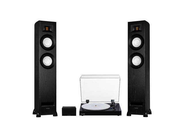 Fluance RT85 Vinyl Turntable Record Player, Ortofon 2M Blue Cartridge, Ri91 Powered Floorstanding Speakers, PA10 Preamp