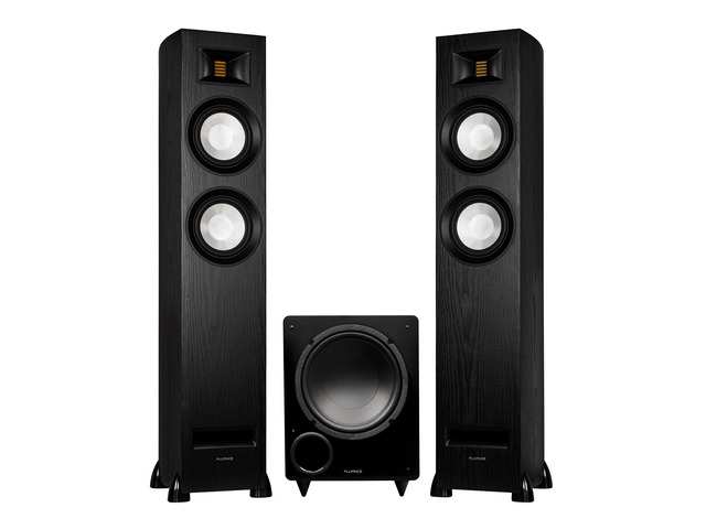 Fluance Ri91 Reference Stereo Powered Floorstanding Tower Speakers with High Performance AMT Tweeters, 2 x 6.5' Drivers, 150W, HDMI, Bluetooth, and...
