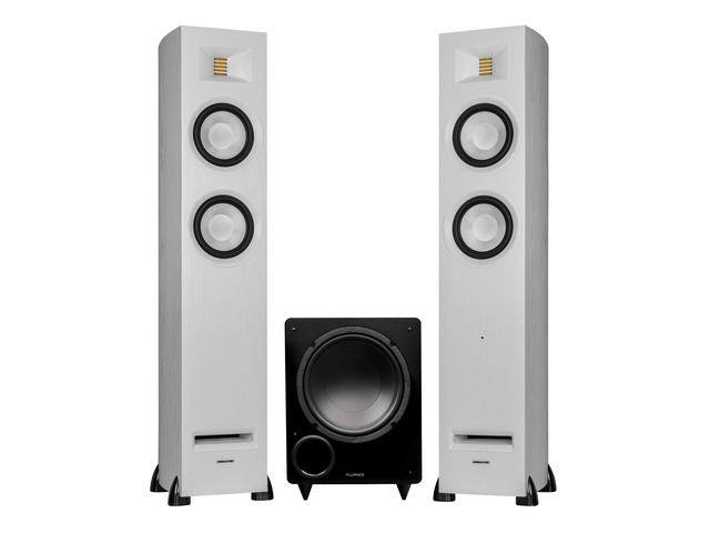 Fluance Ri91 Reference Stereo Powered Floorstanding Tower Speakers with High Performance AMT Tweeters, 2 x 6.5' Drivers, 150W, HDMI, Bluetooth, and...