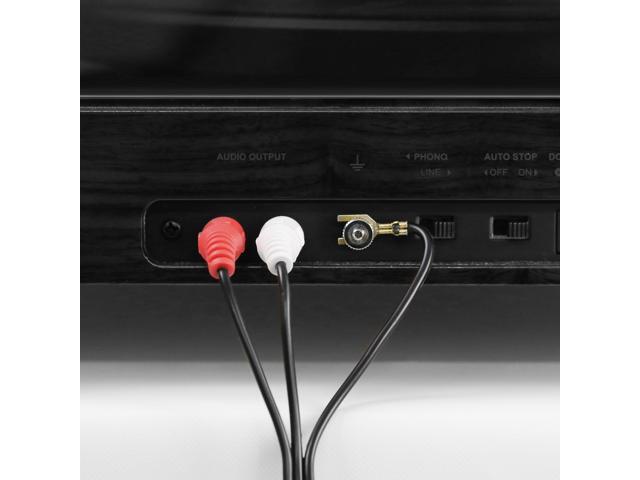 Fluance Gold Plated RCA Cable with Dual Spade Ground Wire, 3 Feet (PFHTCA)