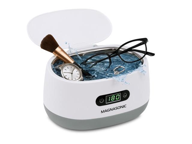 Magnasonic Ultrasonic Cleaner - 20oz Tank Ultrasonic Jewelry Cleaner & Ultrasonic Retainer Cleaner, Digital Timer, 5 Cleaning Modes for Glasses,.