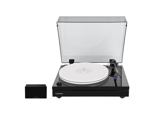Fluance RT87 Reference High Fidelity Dual-Plinth Turntable with Ortofon 2M Blue Cartridge, PA10 Phono Preamp (Piano Black)