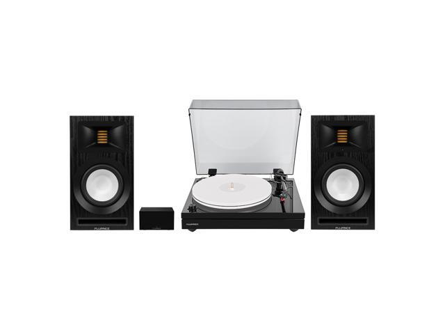 Fluance RT87 Reference High Fidelity Dual-Plinth Turntable with AT-VM95ML Cartridge, Ri71 Powered Bookshelf Speakers, PA10 Phono Preamp (Piano Black)