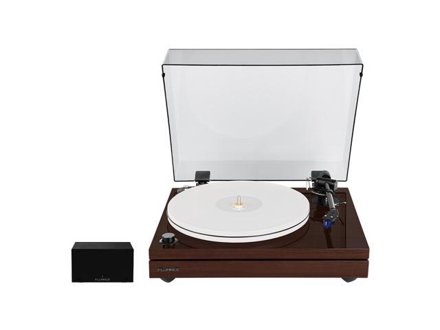 Fluance RT87 Reference High Fidelity Dual-Plinth Turntable with Ortofon 2M Blue Cartridge, PA10 Phono Preamp (Natural Walnut)