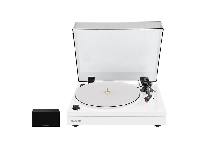 Fluance RT87 Reference High Fidelity Dual-Plinth Turntable with AT-VM95ML Cartridge, PA10 Phono Preamp (Piano White)