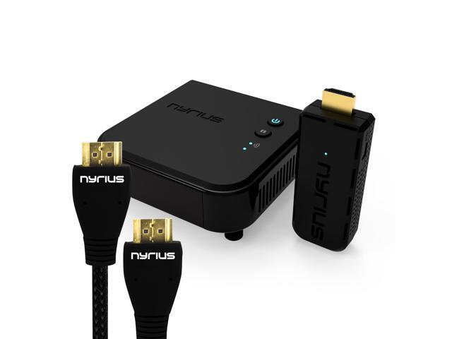 Nyrius ARIES Pro Wireless HDMI Transmitter & Receiver to Stream HD 1080p 3D Video From Laptop, PC, Cable, Netflix, YouTube, PS4, Drones, Pro...