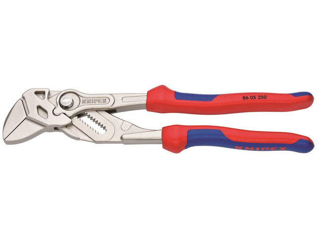 KNIPEX 86 05 250 10 in Knipex Cobra Straight Jaw Plier Wrench Smooth,