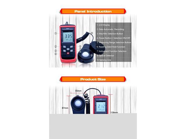 TASI TA8133 200,000Lux Digital LCD Pocket Light Meter,tachometer luxmeter Lux/FC Measure Tester tachometer luxmeter