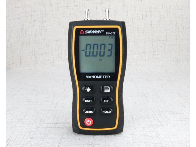 SNDWAY SW-512 Digital Manometer Air Pressure gauge 11 Unit Vacuum Pressure Gauges differential natural gas pressure gauge meter measurement