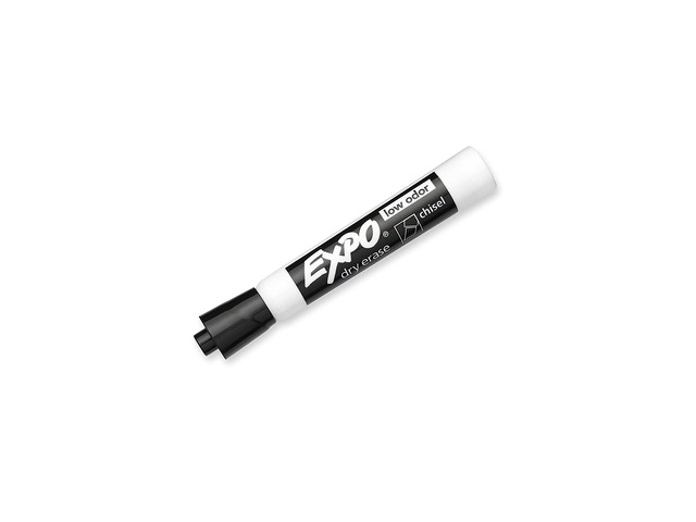 Expo Low Odor Dry Erase Markers, Chisel Tip, Black Ink, 4-Count (80661)