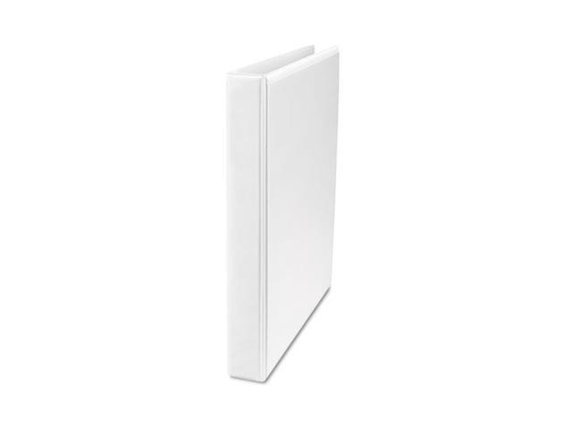 Economy D-Ring Vinyl View Binder, 1' Capacity, White