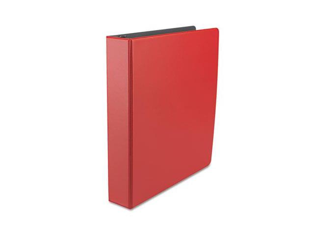 UPC 778889000601 product image for Suede Finish Vinyl Round Ring Binder, 1-1/2' Capacity, Red | upcitemdb.com