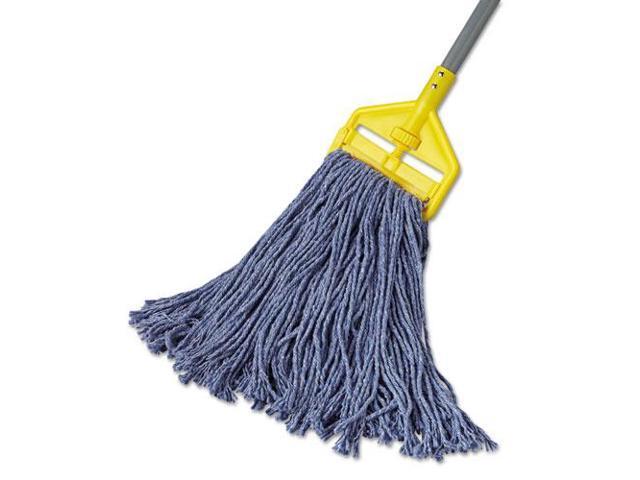 Rubbermaid Commercial Cotton/Synthetic Cut-End Blend Mop Head 16oz 1' Band Blue