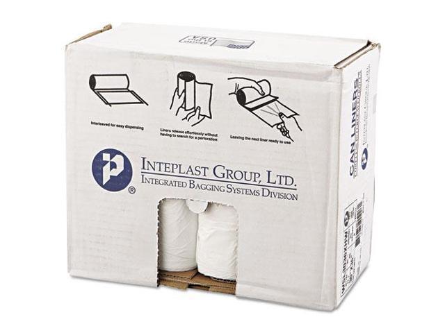 Inteplast Group SL3036XHW Low-Density Can Liner, 30 x 36, 30gal, .8mil, White, 25/Roll, 8 Rolls/Carton, 1 Carton