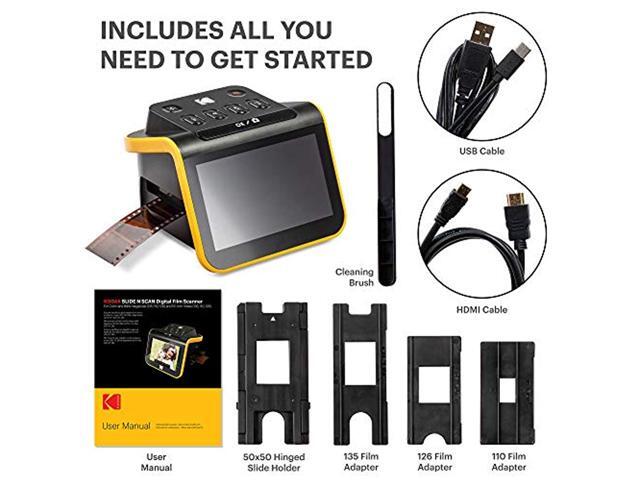 KODAK Slide N SCAN Film and Slide Scanner with Large 5 LCD Screen, Convert Color & B & W Negatives & Slides 35mm, 126, 110 Film Negatives & Slides to...