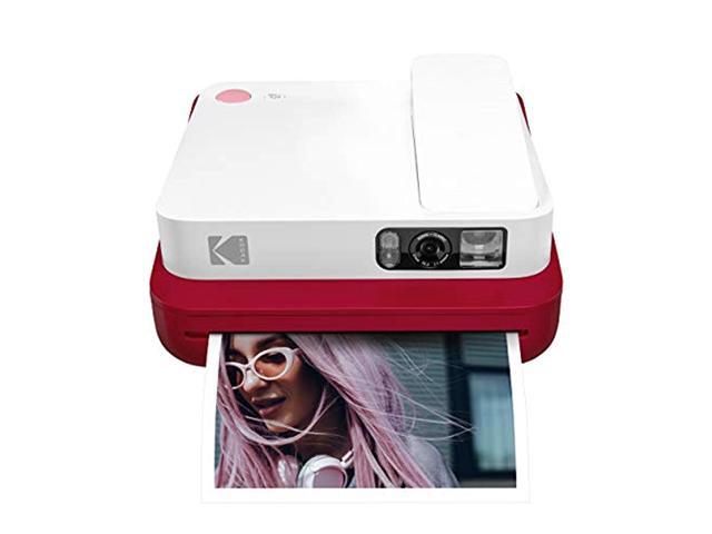 kodak smile classic digital instant camera with bluetooth red 16mp pictures, 35 prints per charge includes starter pack 3.5 x 4.25 zink photo...