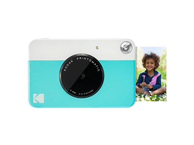 Kodak Printomatic Instant Camera (Blue) Basic Bundle + Zink Paper (20 Sheets) + Deluxe Case