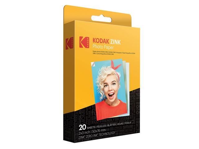 KODAK Printomatic Full-Color Instant Print Camera Starter Bundle + Soft Case + Zink 20 pack Photo Paper - Colorful Photos On 2x3' Sticky-Back Paper...
