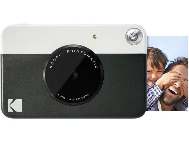 Kodak Printomatic Instant Camera Bundle (Black) Zink Paper (20 Sheets) - Case - Photo Album - Hanging Frames.
