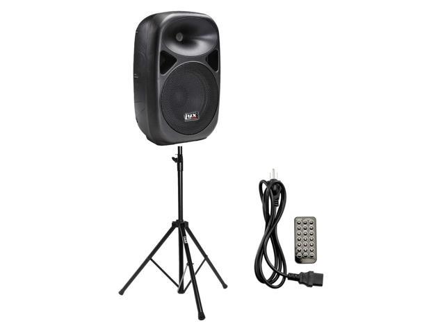 LyxPro SPA-10 10' Portable PA Speaker System With Metal Tripod Stand Combo Kit Power Active Amplifier Equalizer Bluetooth SD Slot USB MP3 XLR 1/4'...