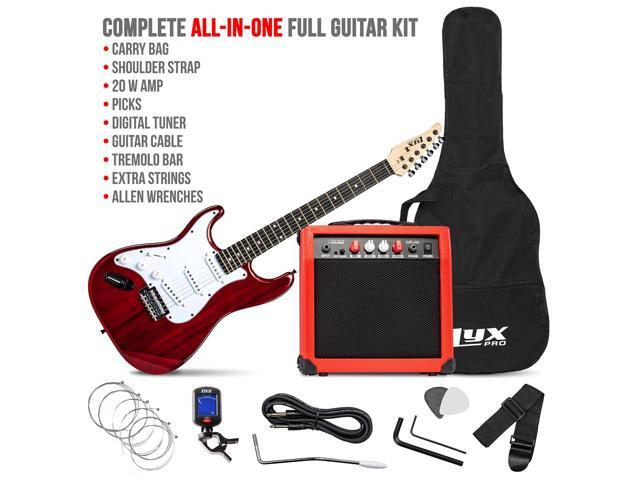 LyxPro Left Hand 39 Inch Electric Guitar and Starter Kit for Lefty Full Size Beginners Guitar, Amp, Six Strings, Two Picks, Shoulder Strap, Digital...
