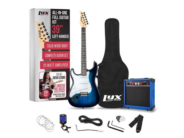 LyxPro Left Hand 39 Inch Electric Guitar and Starter Kit for Lefty Full Size Beginners Guitar, Amp, Six Strings, Two Picks, Shoulder Strap, Digital...