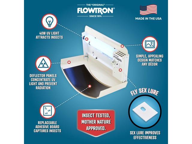 Flowtron Fly Trap Indoor Wall Sconce Electric Insect Killer for Flies & Gnats with Dual Lure Method 40W UV Light & Pheromone Attractant Sticky...