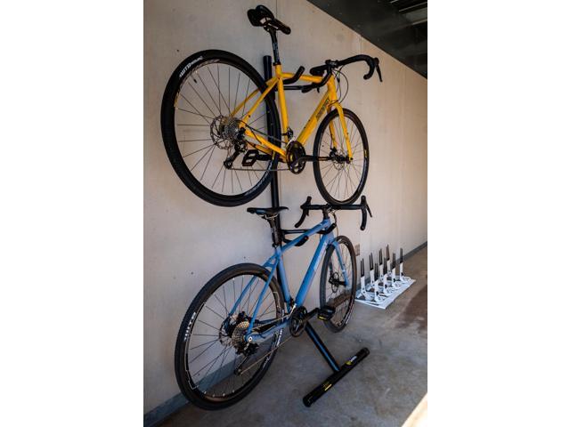 Saris Bike Bunk 2 Bike Storage Gravity Stand No Drilling Required, Adjustable Arms, Floor & Wall Protection, Space-Saving Bike Rack for Home,...