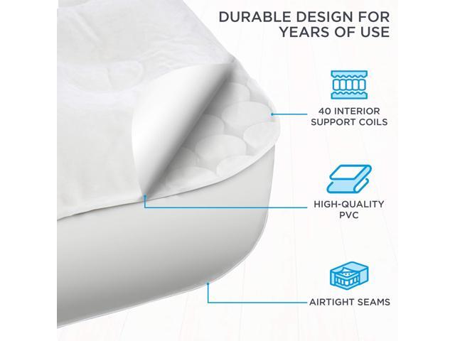 Ivation EZ-Bed (Full Size) Air Mattress with Frame & Rolling Case, Self Inflatable, Blow Up Bed Auto Shut-Off, Comfortable Surface AirBed, Best for...