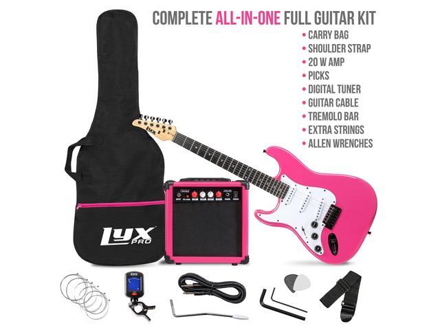LyxPro Left Hand 39 Inch Electric Guitar and Starter Kit for Lefty Full Size Beginners Guitar, Amp, Six Strings, Two Picks, Shoulder Strap, Digital...