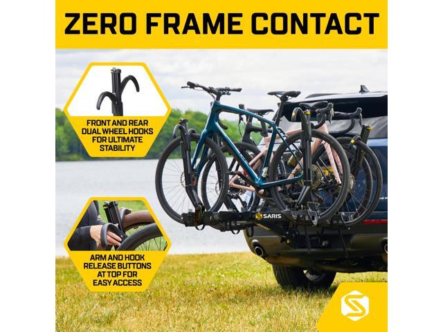 Saris SuperClamp G3 4-Bike Hitch Rack Lightweight Platform Bike Carrier for Car, SUV, Truck Tilting Design, Secure Wheel Clamping, Fits Road,...