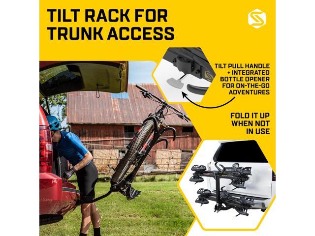 Saris SuperClamp G3 4-Bike Hitch Rack Lightweight Platform Bike Carrier for Car, SUV, Truck Tilting Design, Secure Wheel Clamping, Fits Road,...