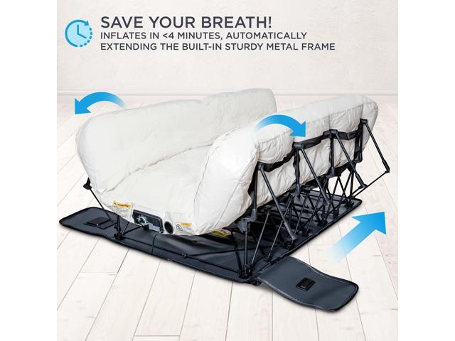 Ivation EZ-Bed (King) Air Mattress with Deflate Defender Technology Dual Auto Comfort Pump and Dual Layer Laminate Material - AirBed Frame &...