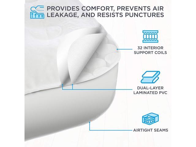 Ivation EZ-Bed (Twin) Air Mattress with Deflate Defender Technology Dual Auto Comfort Pump and Dual Layer Laminate Material - AirBed Frame &...