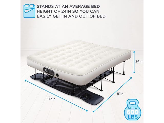 Ivation EZ-Bed (King) Air Mattress with Deflate Defender Technology Dual Auto Comfort Pump and Dual Layer Laminate Material - AirBed Frame &...