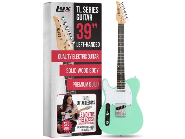 LyxPro 39 Electric Guitar Left Hand TL Series, Full-Size Paulownia Wood Body, 3-Ply Pickguard, C-Shape Neck, Ashtray Bridge, Quality Gear Tuners,...