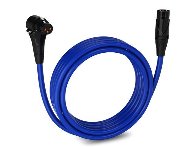 LyxPro 15 Feet Right Angle XLR Female To Male 3 Pin Mic Cord For Powered Speakers Audio Interface Professional Pro Audio Performance Camcorders...