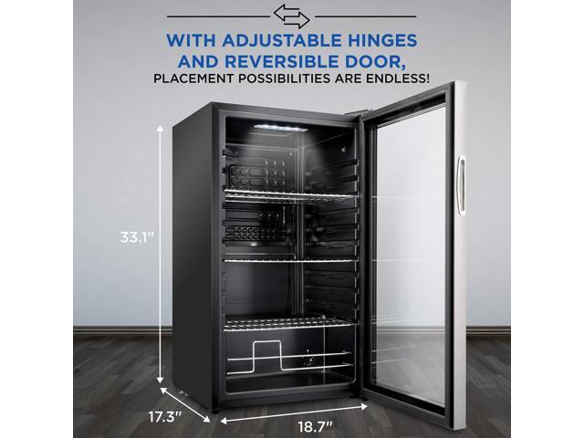 Ivation 126 Can Beverage Refrigerator Freestanding Ultra Cool Mini Drink Fridge Beer, Cocktails, Soda, Juice Cooler for Home & Office ...